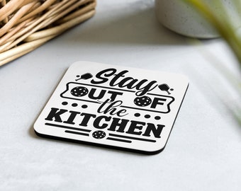 Pickleball "Stay Out of The Kitchen" Coaster | Pickleball Themed Gift and Party Favor Favorite | Gift for Friend