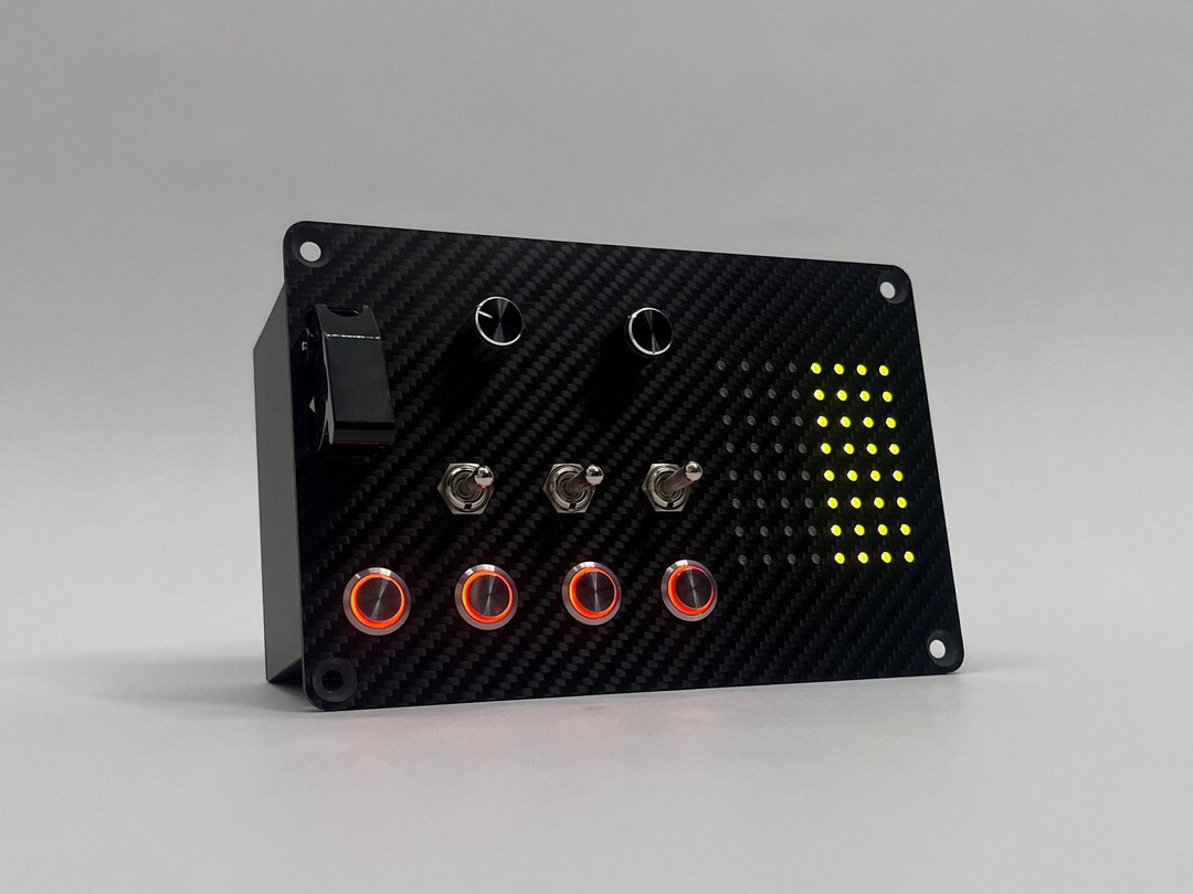 Sim Racing Button Box Rgb Proflag Sim Racing Button Box | Carbon Fiber, RGB Leds - Etsy