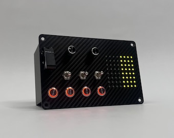 ProFlag Sim Racing Button Box | Carbon Fiber, RGB LEDs