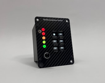 Carbon Fiber Sim Racing Button Box | Stream Deck Mini, RGB LEDs