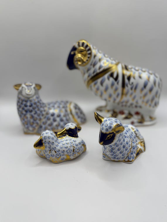 ヴィンテージ ロイヤル クラウン ダービー ラム ペーパーウェイト、22