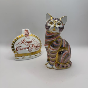 Royal crown derby cat - Etsy 日本