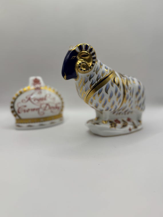 ヴィンテージ ロイヤル クラウン ダービー ラム ペーパーウェイト、22