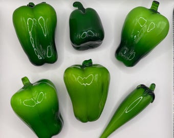 Vintage Murano style Italian glass vegetables.