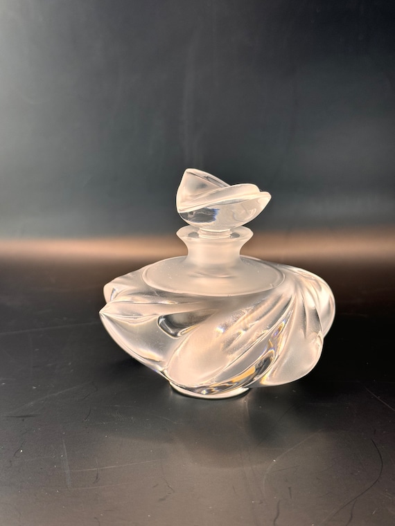 Lalique Samoa Crystal Perfume Bottle. Seashell Influenced Vintage