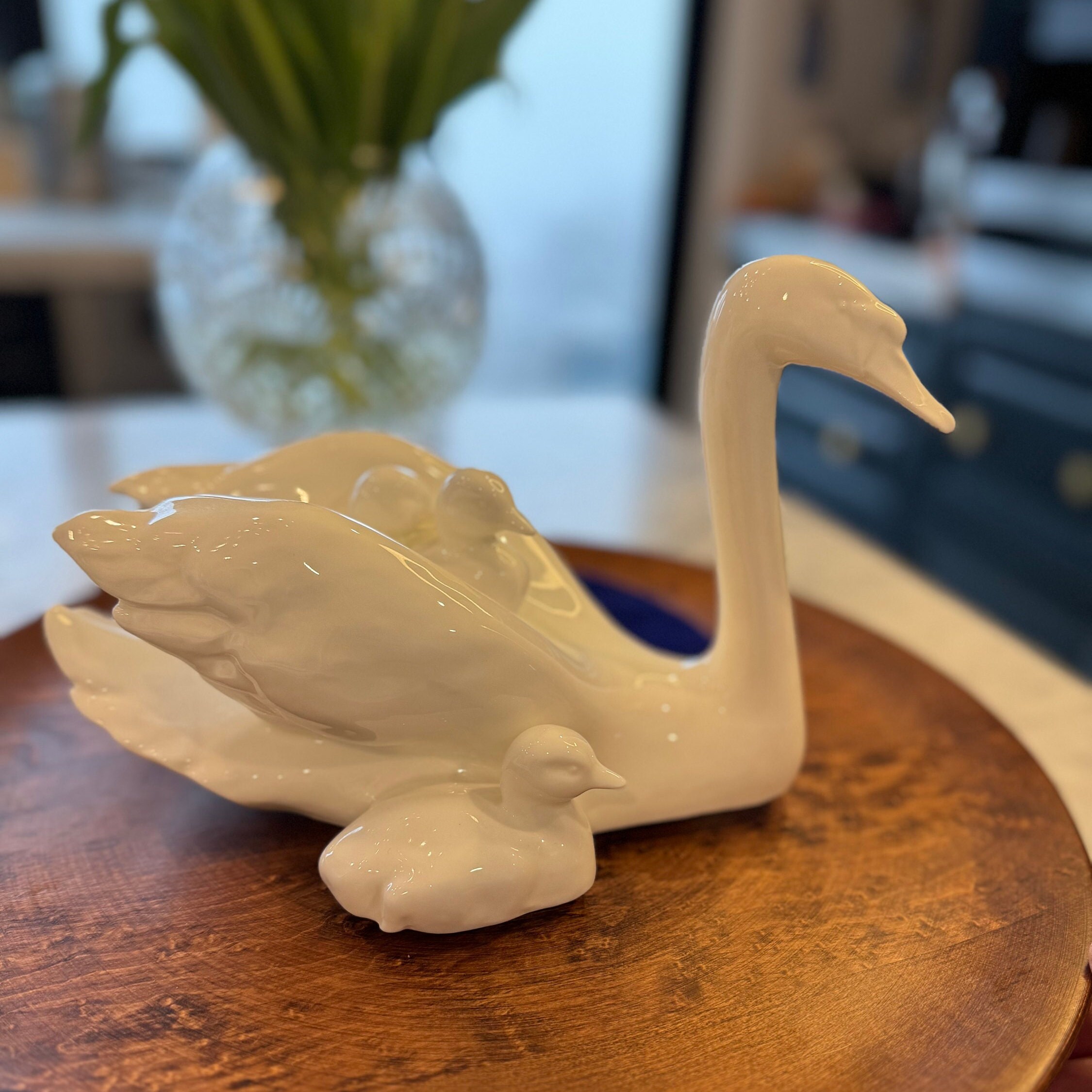 Royal Doulton 白鳥と花台車 2点セット