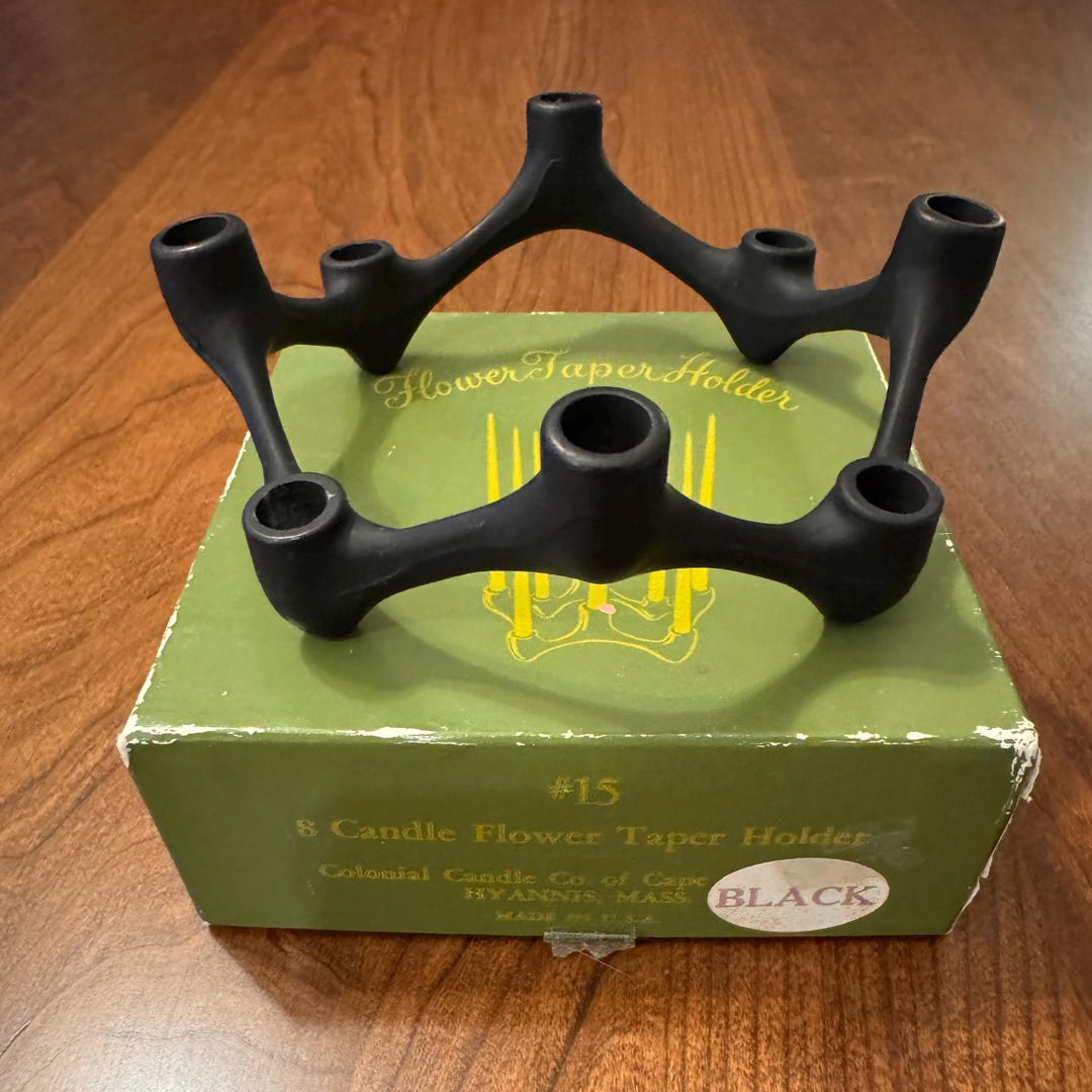 8 Candle Flower Taper Holder by Colonial Candle Co. of Cape Cod Mass ...