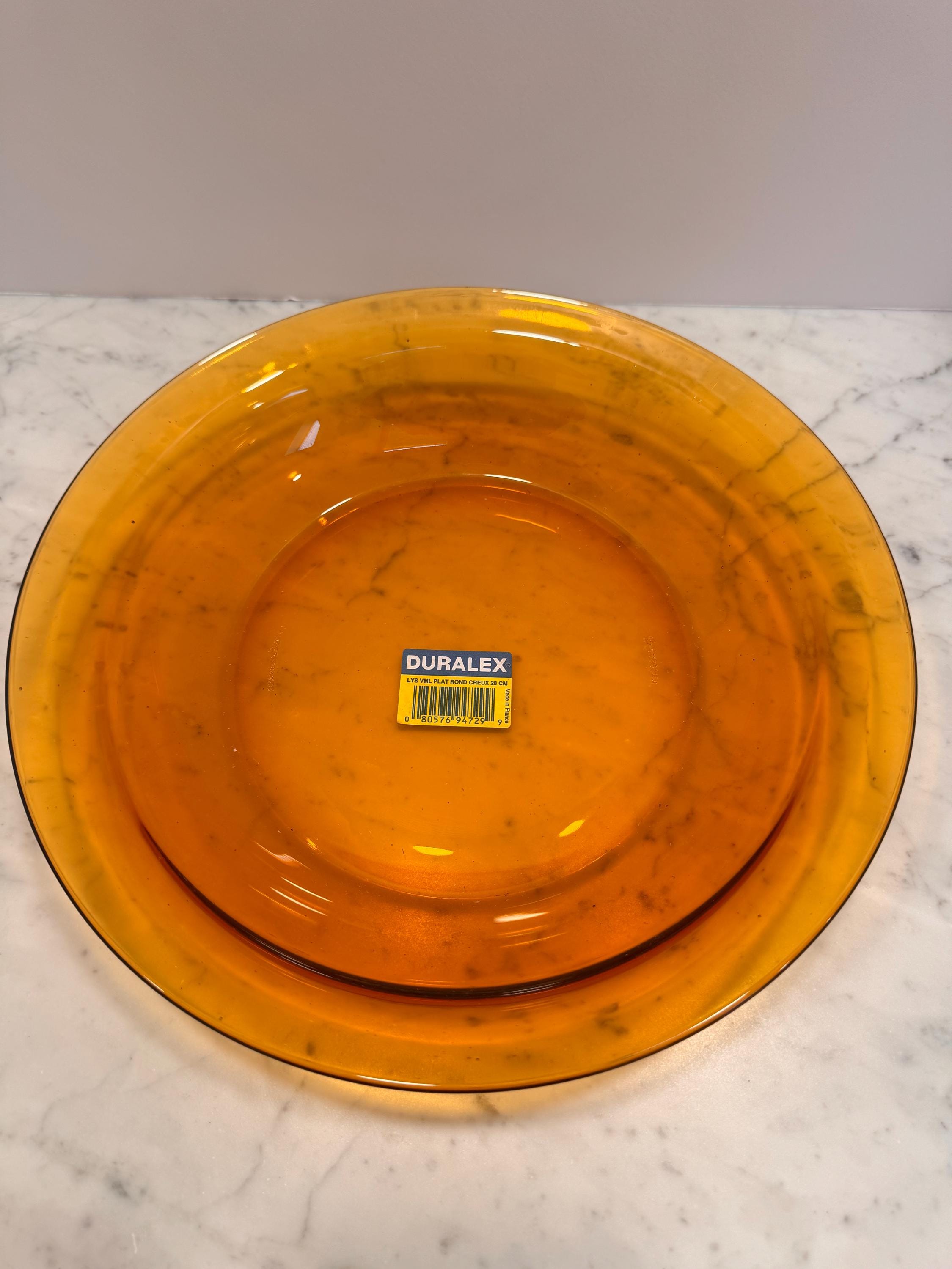 Lot 5 assiettes creuses Duralex jaune