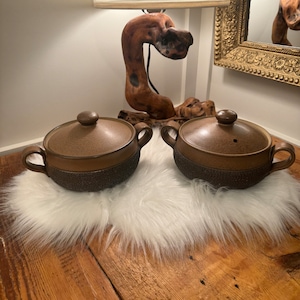 Denby Cotswold Country Fayre bedeckte eine 8,5-Zoll-Auflaufform. 2 verfügbare vintage braune Denby Stoneware.
