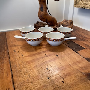 Villeroy and Boch Septfontaines petite fondue bowls. Set of 5 vintage fondue bowls.