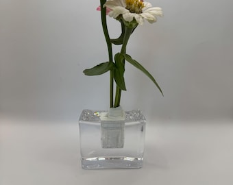 Mini Vaso de Cristal Daum Nancy Assinado - Vidro Artístico Francês