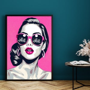 Pop Art print Graphic art print vintage comic book art kitsch quirky maximalism art regalo retro regalo estilo vintage regalo arte de gran formato