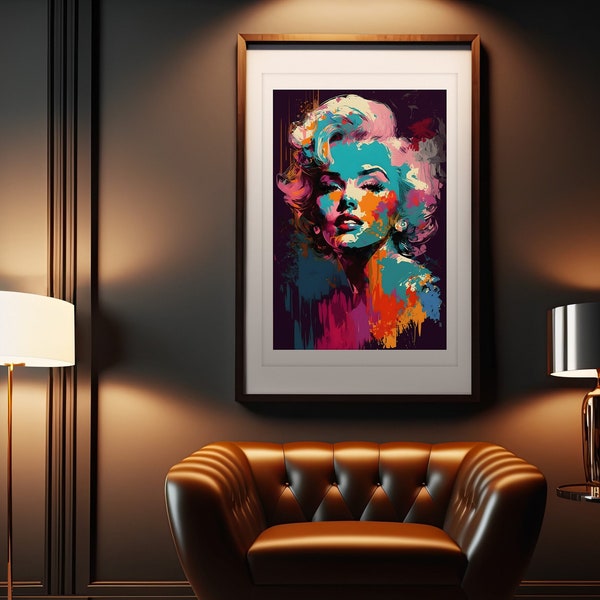 Marilyn Monroe Druck Wand Film Mode Berühmtheit Druck Pop Art Stil Frau Wand Kunst berühmte Farbe