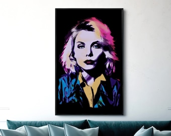 Debbie Harry Blondie impresión arte pop música impresión moda famosa celebridad impresión década de 1980 arte pop regalo amante de la música regalo de arte