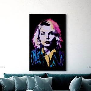 Debbie Harry Blondie print pop art music print fashion famous celebrity print 1980s pop art gift music lover art gift