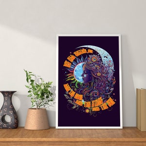 John Lennon lyrics psychedelic art Instant Karma style pop rock music album the Beatles music lover groovy style music gift