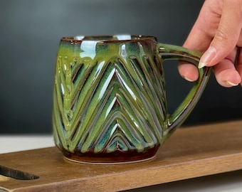 Tazza fatta a mano/Tazza da tè fatta a mano/Regalo unico per le donne/Tazza in ceramica fatta a mano/Tazza da caffè in ceramica fatta a mano/Tazza da caffè grande/Regalo di compleanno/