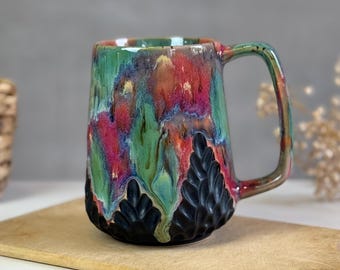 Grande tasse/Grande tasse en céramique/Grande tasse en poterie/Grande tasse à café faite main/Grande tasse avec anse/Grande tasse faite main/Très grande tasse à café/Tasse de 16 oz