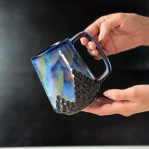 Großer Becher/großer Becher/16 Unzen/große Keramiktasse/Keramiktasse handgemachte Keramik/Keramikkaffeetasse handgemachte Keramik/Keramik Teetasse