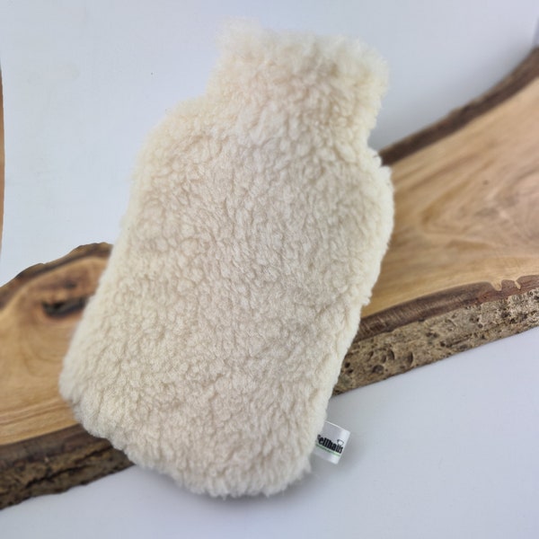 Virgin wool hot water bottle "Knuddel Buddel", hot water bottle cover, hot water bottle