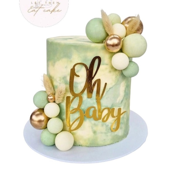 Oh baby Cake charm, oh baby charm, baby shower cake topper, baby shower decorations