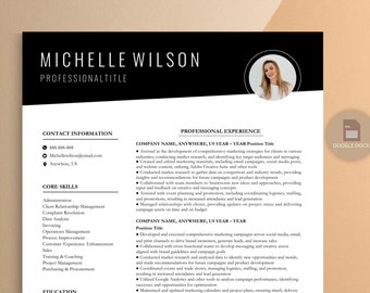 Resume Template Google Docs, Modern Resume with Photo, Cover Letter Template, Professional Resume, Executive Resume, Simple Resume