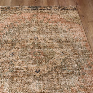 3x14 Long Runner Rug, Persian Runner Rug, Handmade Rug, Oriental Rug, Kitchen Rug, Antique Rug, Turkish Brown Rug, 3x14 Tribal Rug, 3x14 Rug