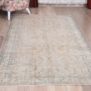 4x8 Rug, Handmade Wool Rug, Turkey Carpet, Area Rug, Oushak Rug, Anatolian Rug, Turkish Rug 4x8, Vintage Rug, Bohemian Rug, Home Decor Rug,