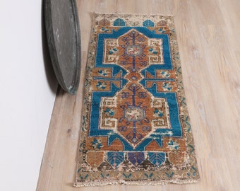 Vintage Bathroom Rug, 2x4 Bath Rug,  Mini Vintage Rug, 2x4 Turkish Rug, Vintage Bath Rug, Turkish Small Rug, Vintage Mat Rug, 2x4 Small Rug