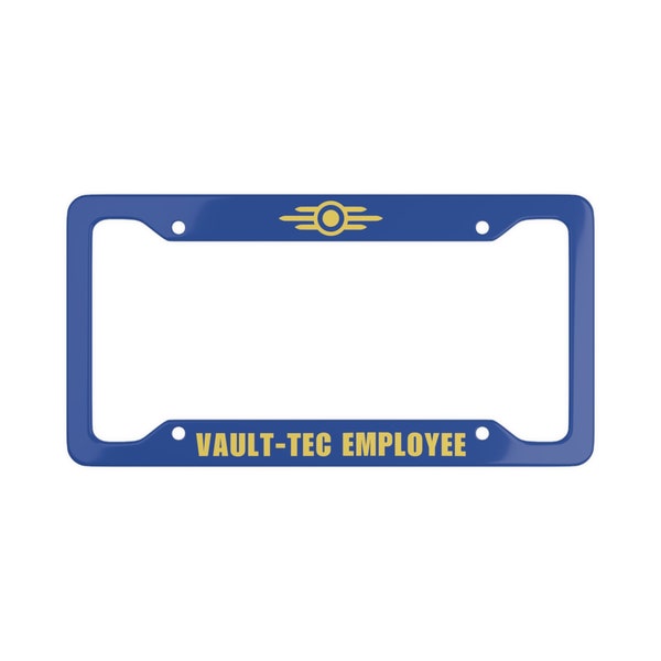 Vault-Tec Employee Aluminum License Plate Frame