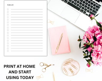 To Do List, Checklist Digital Download