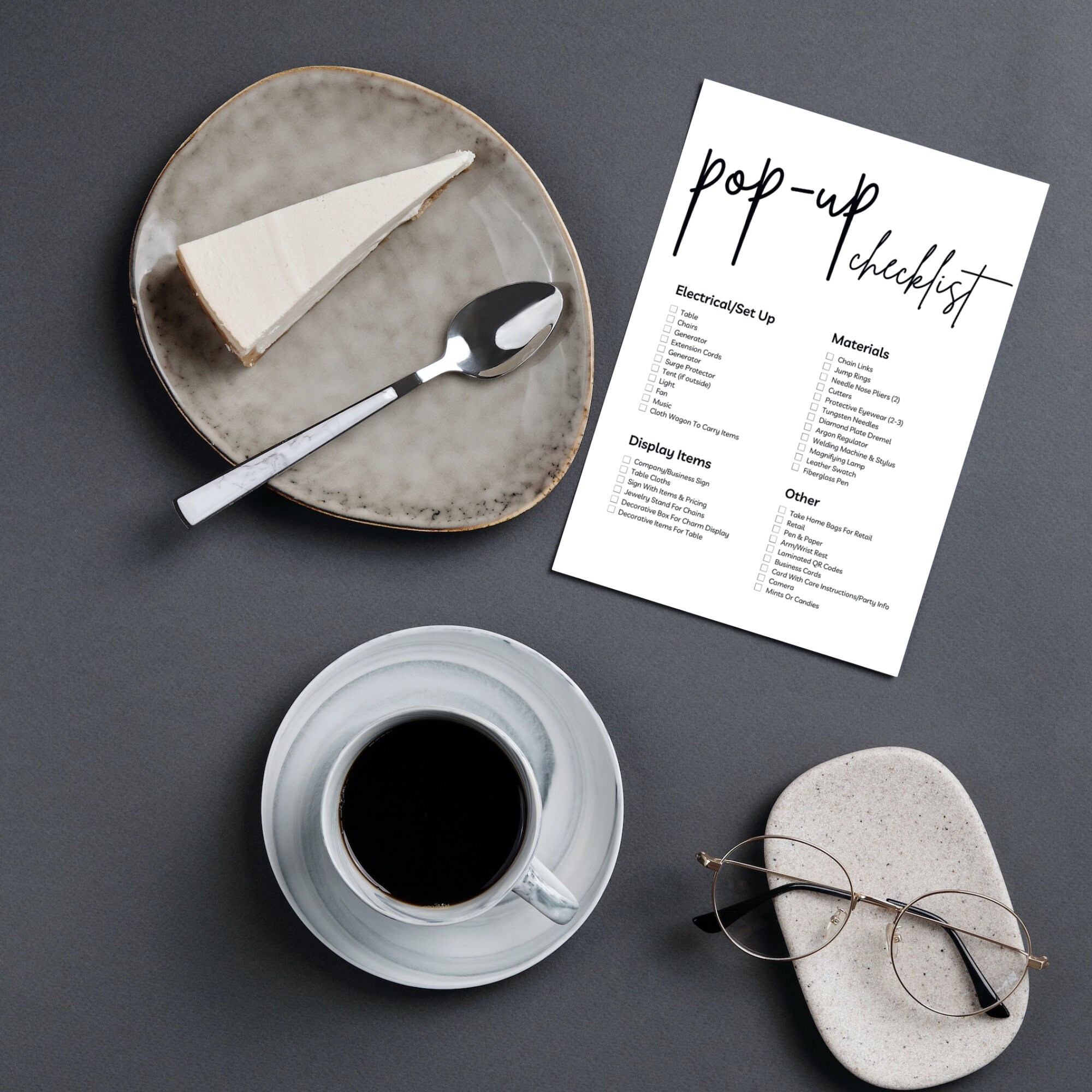 Permanent Jewelry Pop-Up Checklist