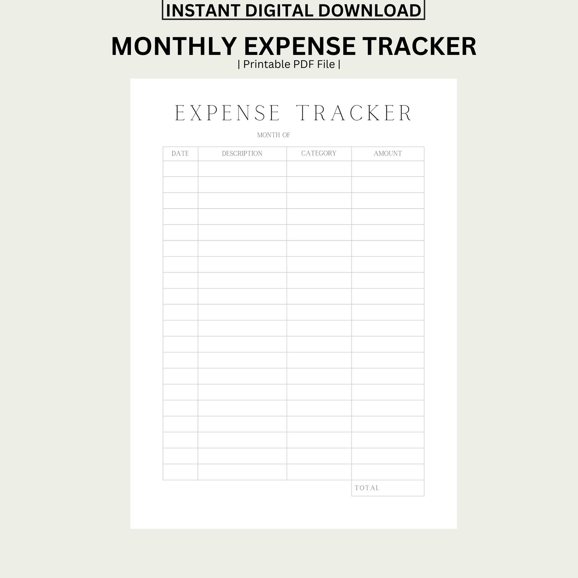Expense Worksheet - Etsy