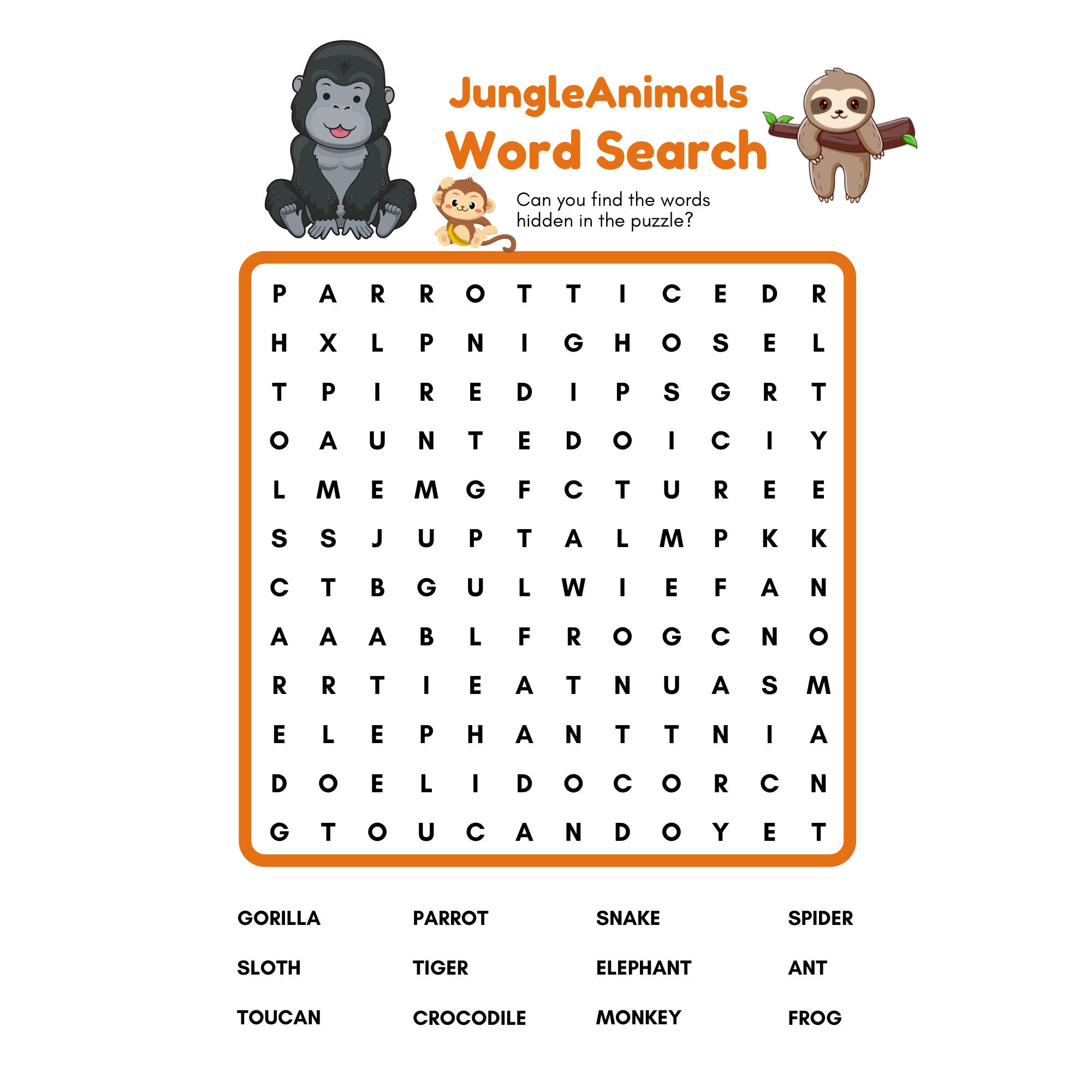 Word Search Word Search for Kids Word Search Printable Word Search Book ...