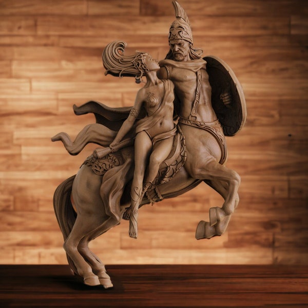 Centaur and Nymph - 3D Printed Figure, Fan Art Model Kit