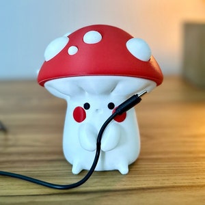 Kawaii Mushroom Cable Holder - Adorable Desk Organization | Unique and Practical Gift