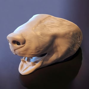 Bear Animal Face Mask - 3D Printed Décor, Costume / Cosplay Unpainted
