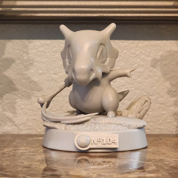 Cubone, Pokémon - 3D Printed Figure, Fan Art Model Kit Statue for Collectors