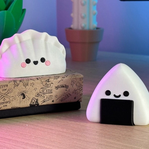 Kawaii Onigiri & Dumpling - Adorable 3D Printed Décor | Whimsical Delights for Your Space