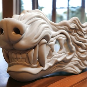 Wolf Animal Face Mask - 3D Printed Décor, Costume / Cosplay