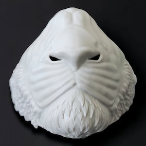 Lion (Noble) Animal Face Mask - Unpainted 3D Printed Décor, Costume / Cosplay