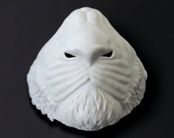 Lion (Noble) Animal Face Mask - Unpainted 3D Printed Décor, Costume / Cosplay