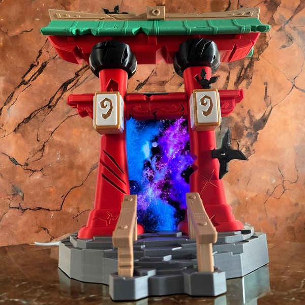 Japanese Torii Gate Phone Stand with Battle Damage - Magsafe Charger Compatible