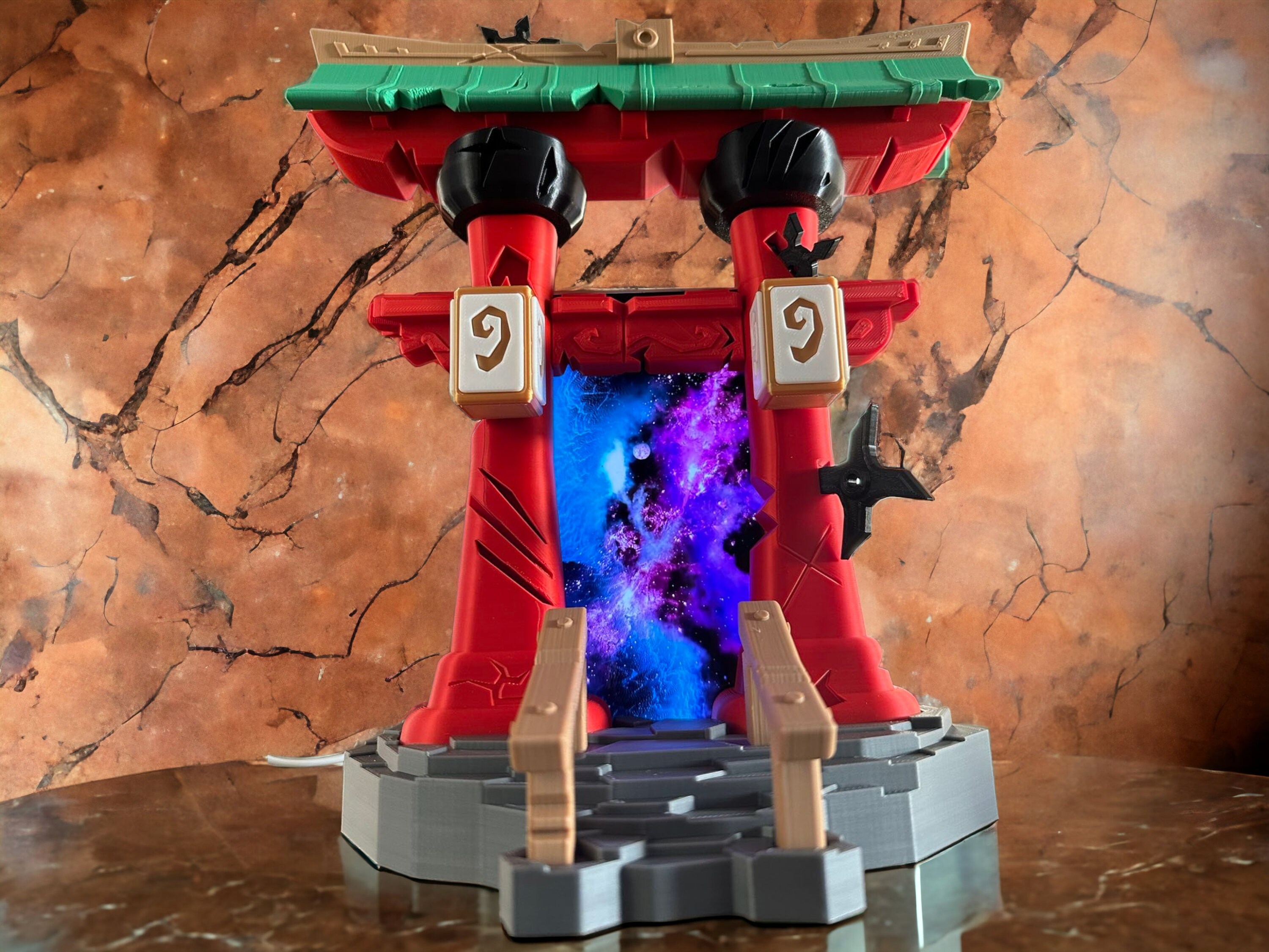 Japanese Torii Gate Phone Stand with Battle Damage - Magsafe Charger Compatible