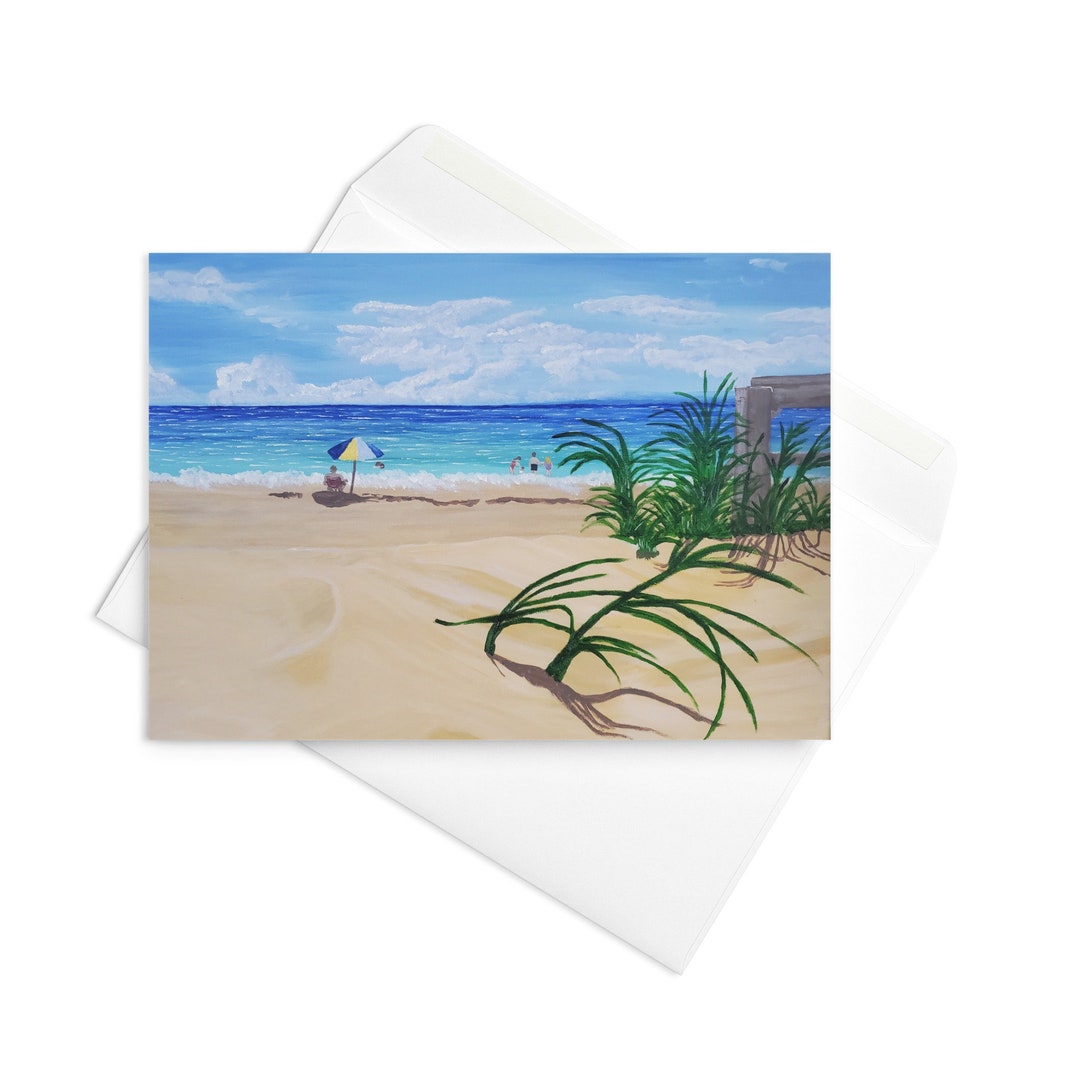 Beach Greeting Card / Blank Card - Etsy