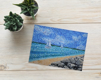 Carte de voeux / Carte de voeux de voile / Carte vierge
