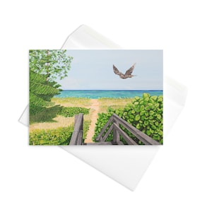 Carte de voeux / Carte de voeux paysage / Carte de voeux verte / Carte de voeux calme