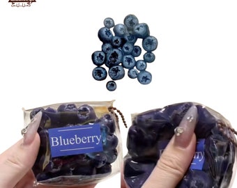 Blueberries Fruit Package Squishy Squeezable Stress Relief Sensory Fidget Toy