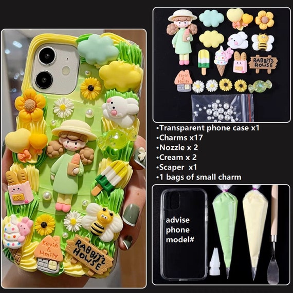 Decoden Phone Case DIY Kit Kawaii Girl Plants Flowers Clouds Mushroom Candy  Bee | Cream Charms for Samsung | Android | Apple iPhone | Tablet - Etsy  Hong Kong