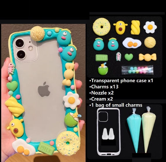 Decoden Phone Case DIY Kit One Eyed Monster Faces Donut Eggs Ice